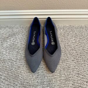 Rothys - The Point in Cloud Grey Birdseye - 8.5